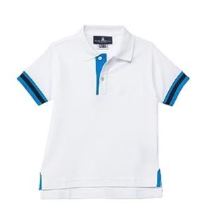 Psycho Bunny Kids White and Blue Polo Shirt